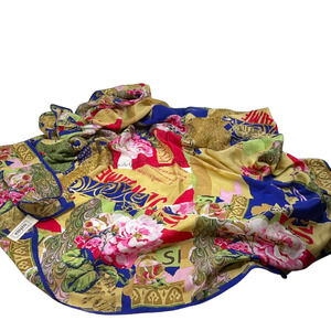 Kenzo Eclectic Print Multi-color Silk Scarf
